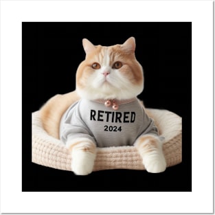 Not My Problem Anymore: Cute Old Cat Retired 2024 Posters and Art